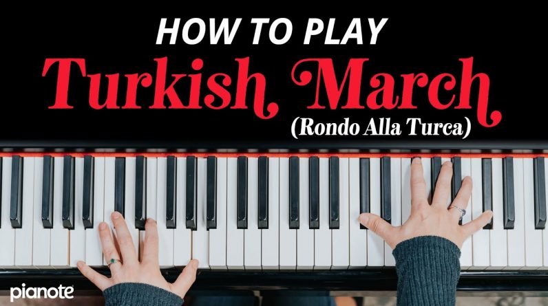 Turkish March by Mozart (Piano Lesson with Sheet Music)