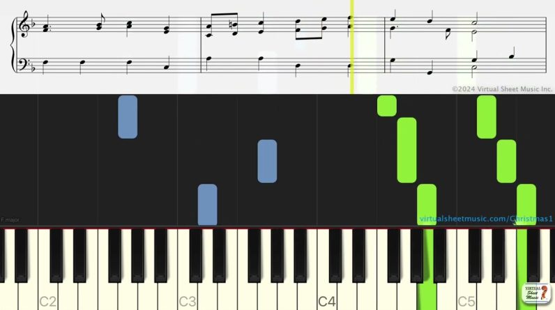 Deck The Halls for piano solo - Christmas Sheet Music - Practice Video